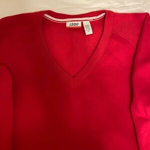 Izod Women's Vibrant Red V-Neck Sweatshirt